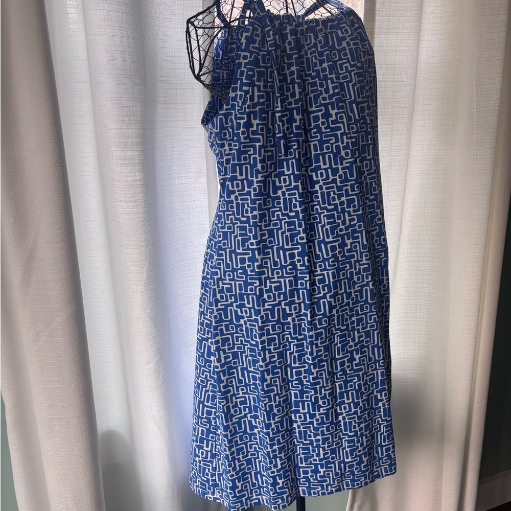J McLaughlin Catalina Cloth Halter Neck Sleeveless knee length dress Sz large
